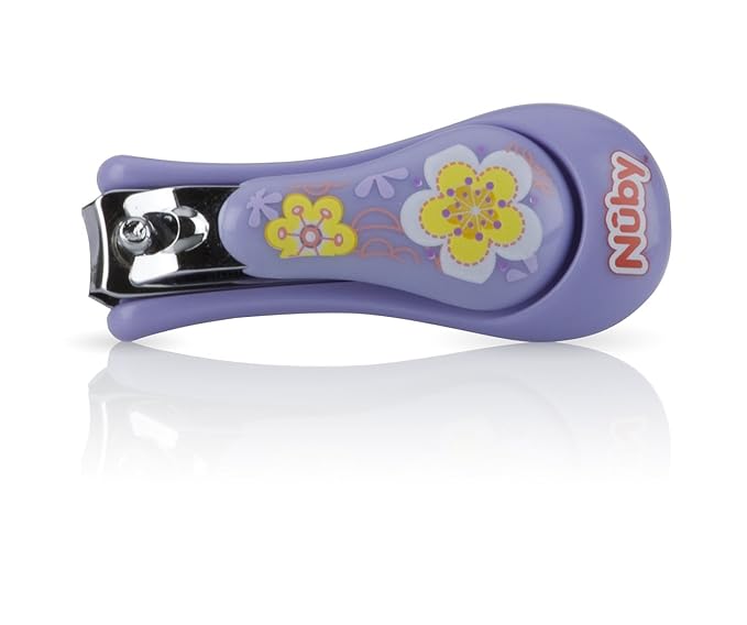 Nuby Baby Care Nail Clippers, 2 Count, Pink/Purple