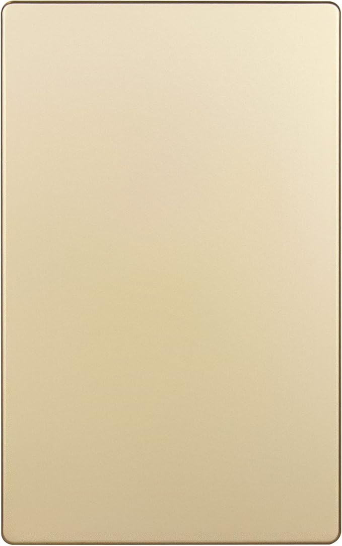 ENERLITES Screwless Blank Wall Plate, Child Safe Blank Device Outlet Cover, Standard Size, 1-Gang 4.68" x 2.93", Polycarbonate Thermoplastic, UL Listed, SI8801-GD, Gold