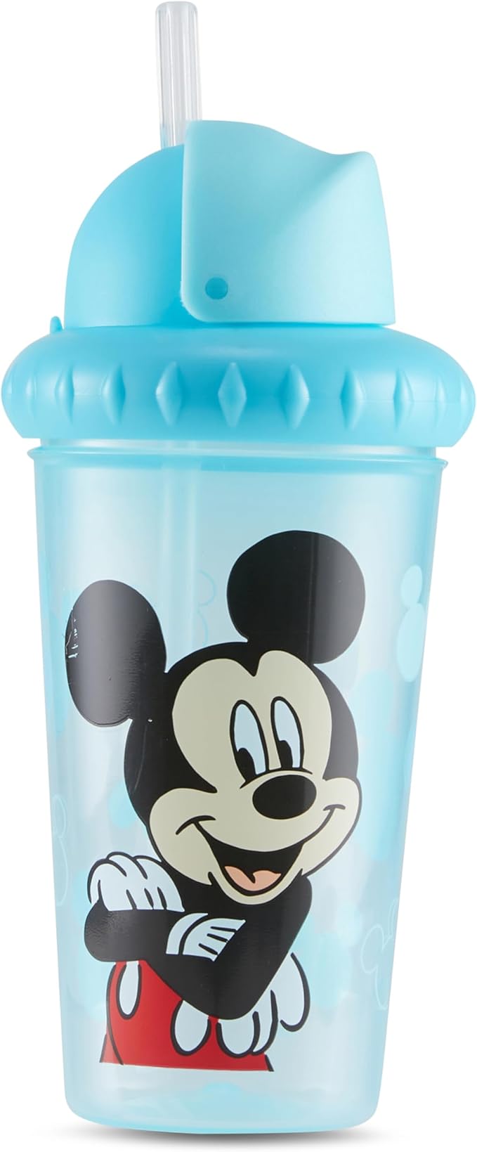 Disney Toddler Sippy Cups for Boys and Girls | 10 Ounce Sippy Cup Pack of Two with Straw and Lid | Durable Leak Proof Travel Water Bottle for Toddlers