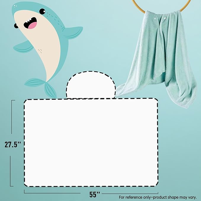 Toddler Bath Towel Baby Towels with Hood 27.5"X55" Ultra Absorbent Soft Bathrobe Blanket Kids Shower Towel for Girls and Boys(Mist Tree)