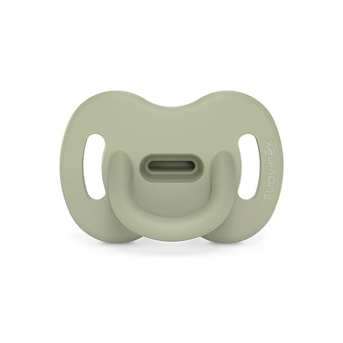 Color Essence SX PRO Silicone Baby Pacifier 1Pk, Made with 100% Soft Silicone, Baby Essentials Perfect for Breastfeeding Babies, Designed in Spain, 6-18 Mths, Jungle Green