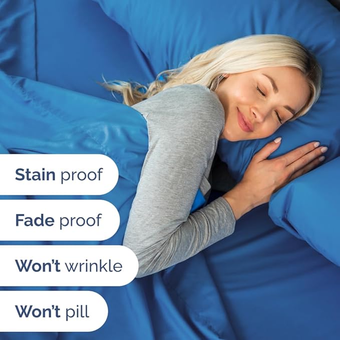 Full XL Size 4 Piece Sheet Set - Comfy Breathable & Cooling Bed Sheets Set - Hotel Luxury Bedding for Women, Men, Kids, Teens, Boys & Girls - Deep Pockets, Soft, Wrinkle Free - Oeko-Tex - Royal Blue