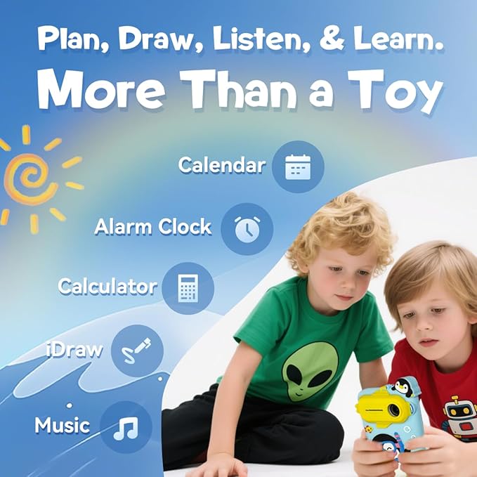Kids Smart Phone, Educational Kids Toys Phone with 220+ Games, 3.97" Touchscreen, 5MP Camera, Parental Control, Learning Toddler Phone for Boys Ages 3-9
