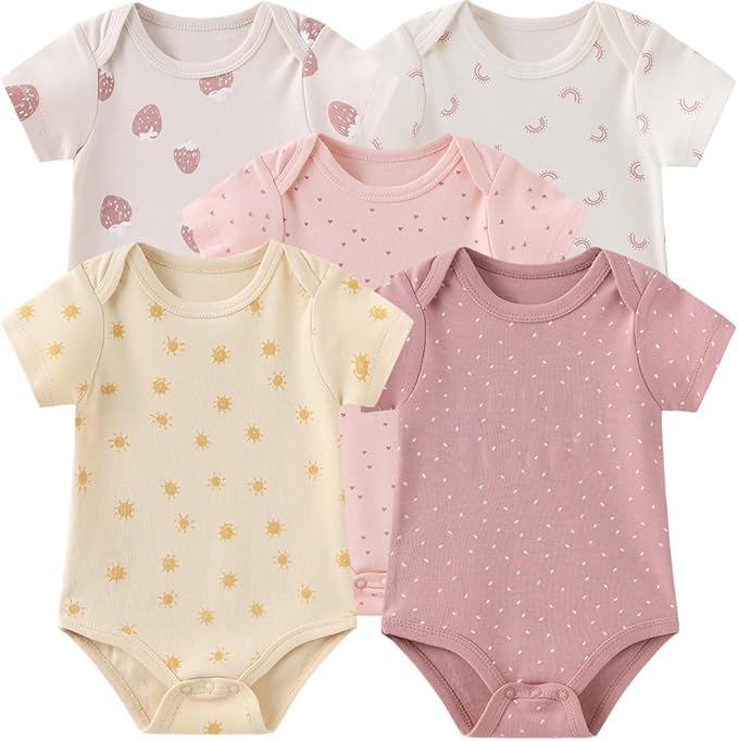 Kiddiezoom Baby Layette Set Baby Boys' 9-Piece Bodysuits Pants Set Toddler Girl Boy Unisex Baby Gift Sets