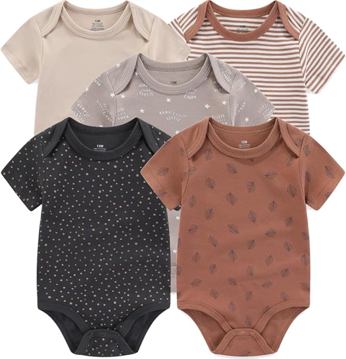 Kiddiezoom Baby Layette Set Baby Boys' 9-Piece Bodysuits Pants Set Toddler Girl Boy Unisex Baby Gift Sets