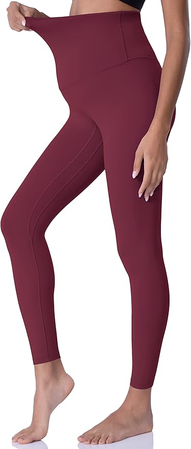POSHDIVAH Women's Maternity Leggings Over The Belly Pregnancy Yoga Pants Active Wear Workout Leggings