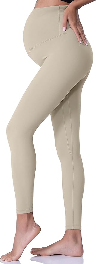 POSHDIVAH Women's Maternity Leggings Over The Belly Pregnancy Yoga Pants Active Wear Workout Leggings