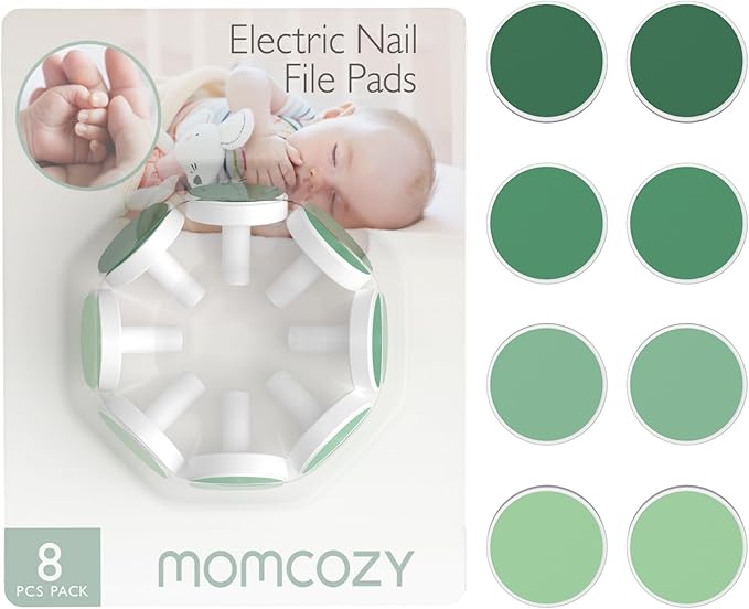 Momcozy Baby Nail Trimmer Replacement Pads, Electric Nail Trimmer Grinding Pads for Momcozy Electric Nail Trimmer Use Only, 8 Counts Replacement Pads