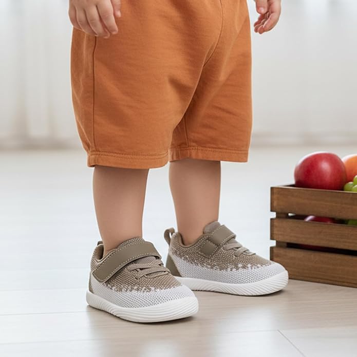 MORENDL Toddler Sneakers Baby Boys & Girls Barefoot Shoes Lightweight Breathable Walking Running Tennis Athletic Sport Shoes