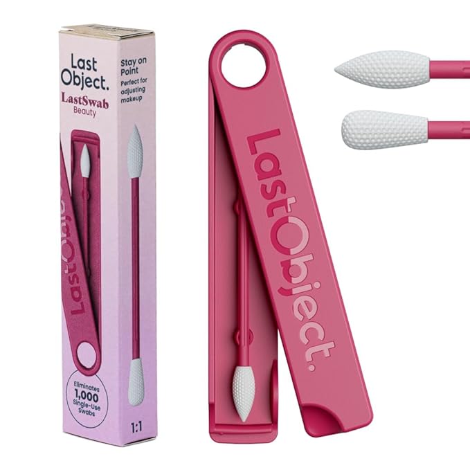 LastSwab® Reusable Cotton Swabs for Gentle and Eco-Friendly Beauty Routines - The Sustainable Alternative to Single-Use Q Tips - Zero Waste & Easy to Clean - Comes with a Convenient Travel Case Holder