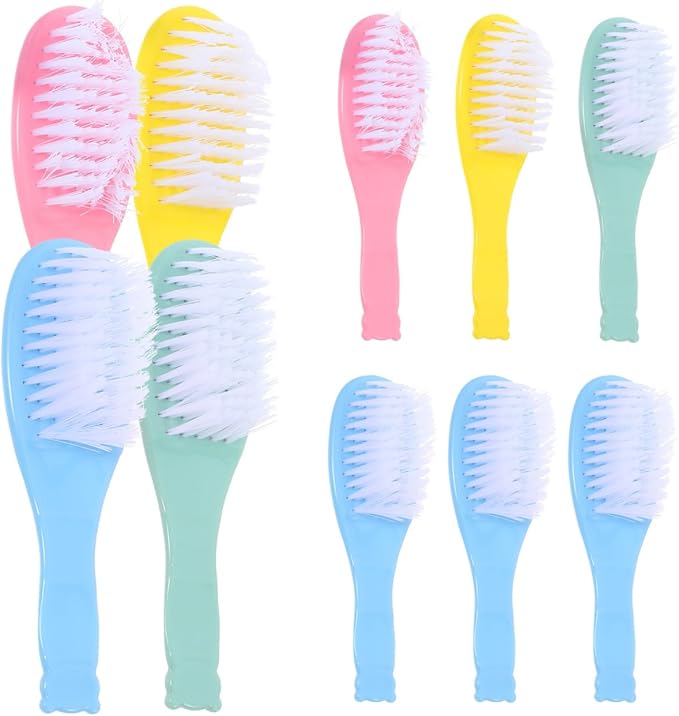 SAFIGLE Baby Hair Brush Set：Soft Bristles Baby Brush and Comb Kit for Newborns Toddlers Boys Girls - Gentle Grooming Essentials Ideal for Cradle Cap, Perfect Infant Registry Gift（4 Colors）
