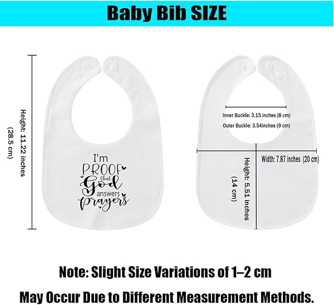 Cute Unisex-Baby Bib, Cotton Adjustable Waterproof Drooler, Birthday Gifts for Girls Boys Aged 0-3 Years Old