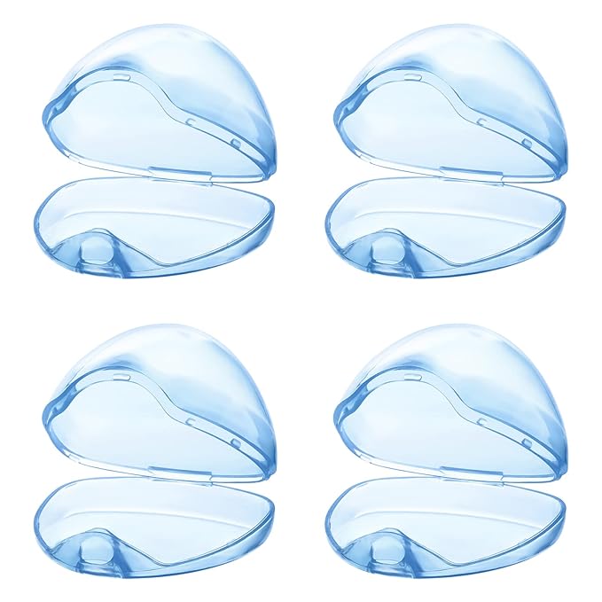 Accmor Pacifier Case, Pacifier Holder Case, Pacifier Container for Travel, BPA Free,Transparent Blue, 4 Pack