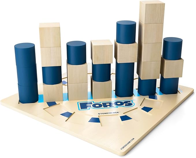 Foros 3D Board Game | Strategic Wooden Game with Unique Play | Family Game for Kids & Adults | Fun Entertainment for Game Night | Fast Paced, Easy to Learn Multiplayer | MESH Accredited, Award Winning