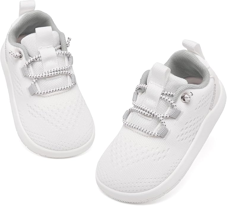 MORENDL Wide Toddler Shoes Baby Walking Shoes Girls Boys Zero Drop Minimalist Sneakers Slip On Tennis Shoe Breathable Naturally Flexible