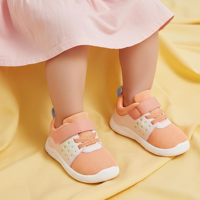 MORENDL Toddler Baby Shoes 0-4 Years Boy Girl Lightweight Breathable Non-Slip Sports Sneakers Running Walking Tennis Barefoot Shoes
