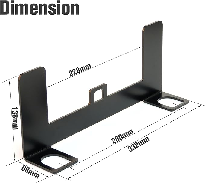 Universal Child Seat Anchor Kit Safe Cars Seat Mount Bracket, Universal ISOFIX Latch Interface Bracket Steel Latch for Sedans, SUVs and MPVs, ISOFIX Belt Connector 332*68*134mm