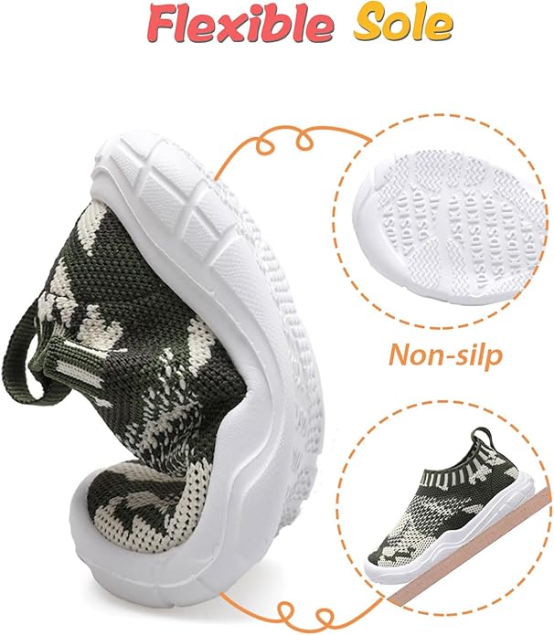 JOINFREE Toddler Boys Girls Sneaker Slip On Shoes Kids Lightweight Breathable Walking Shoes