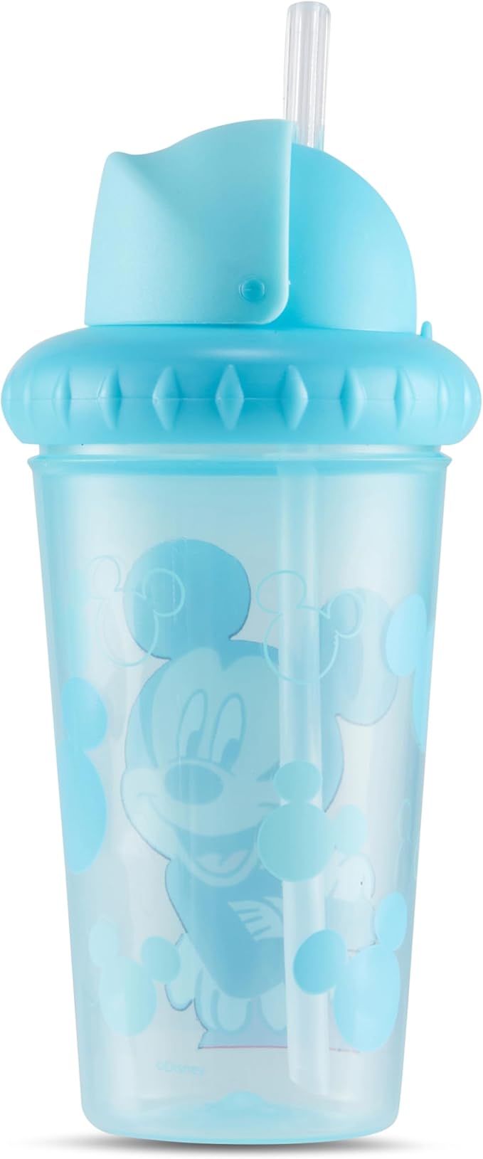 Disney Toddler Sippy Cups for Boys and Girls | 10 Ounce Sippy Cup Pack of Two with Straw and Lid | Durable Leak Proof Travel Water Bottle for Toddlers