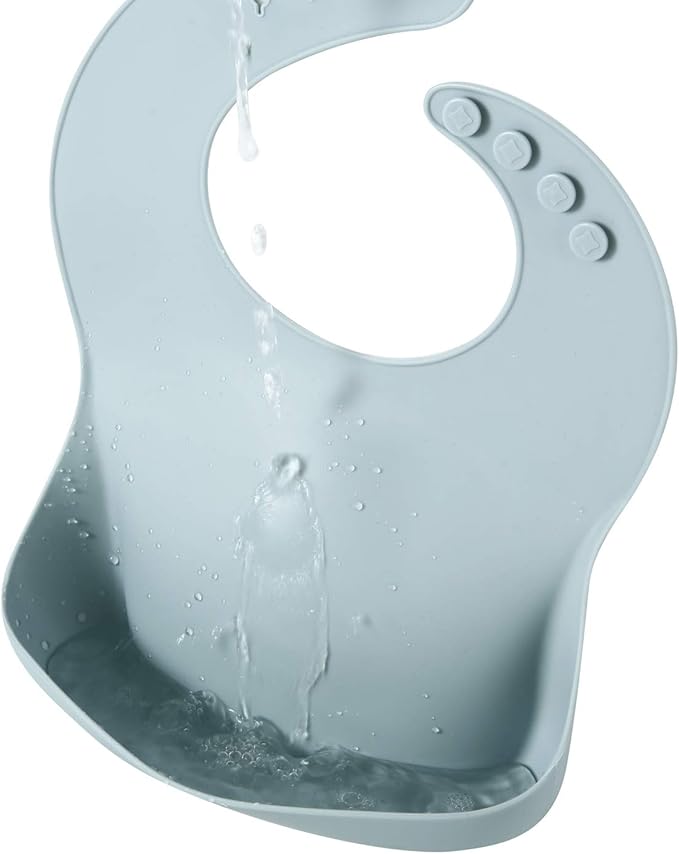 PandaEar Set of 3 Silicone Baby Bibs Waterproof, Soft, Unisex, 10-72 Months