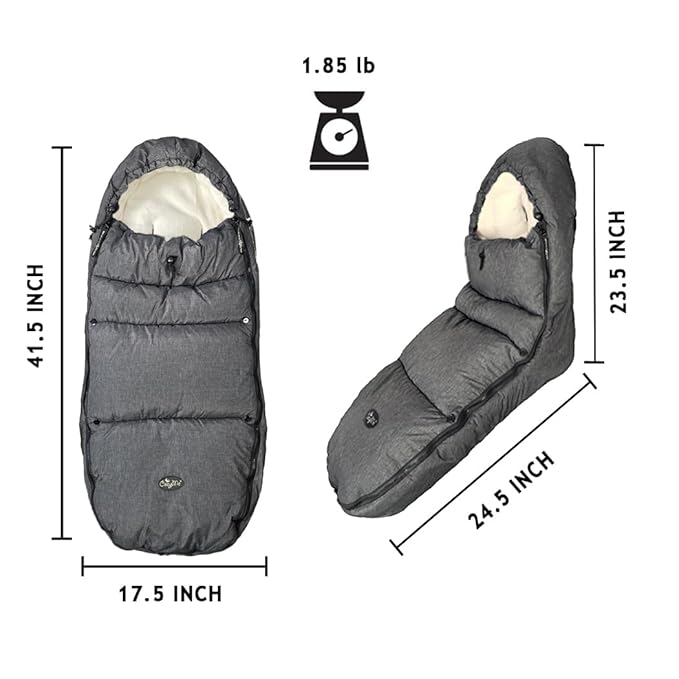 CozyMe Stroller Footmuff - Adjustable Winter Stroller Blanket Evolution for Toddler, Multi Purpose Fleece Lined Warm Hooded Bunting Bag for Baby, Water Repellent | (6M - 4T)