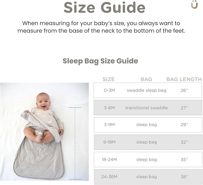 GUNAMUNA Unisex Baby, Toddler Wearable Sleeping Bag Bamboo Rayon, Premium Duvet Sleep Sack, 0.5 TOG