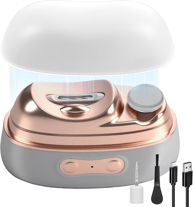 Electric Nail Trimmer: 3-in-1 Clipper, File & Polisher with Quiet 25dB Motor, LED Light & Automatic Catcher - 2-Speed USB Rechargeable Nail Clipper for Babies, Seniors, Adults