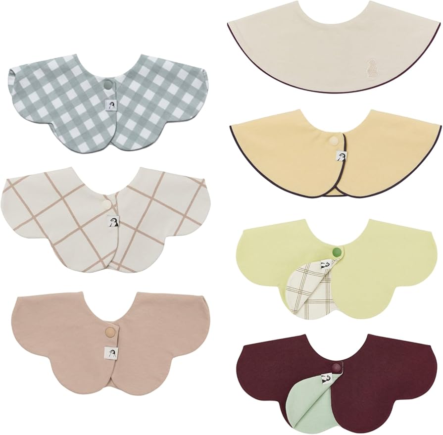 Konny Baby Bibs 3/5/7-Pack Set, 360 ° Rotate, Soft and Absorbent Bandana Drooling for Boys Girls baby Essentials
