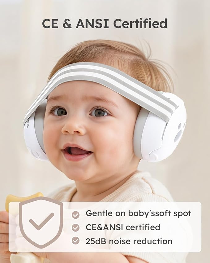 Yoofoss Baby Ear Muffs Noise Protection for Infant and Babies Up to 36 Months - Noise Cancelling Headphones for Ear Protection, Sleep, Travel Baby Essentials