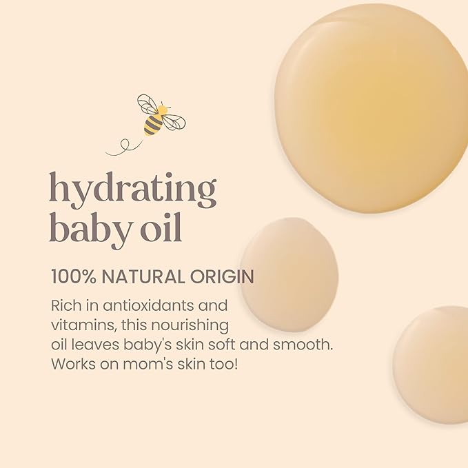 Burt's Bees Baby Nourishing Baby Oil, 100% Natural Origin Skin Care - 5 Ounce Bottle