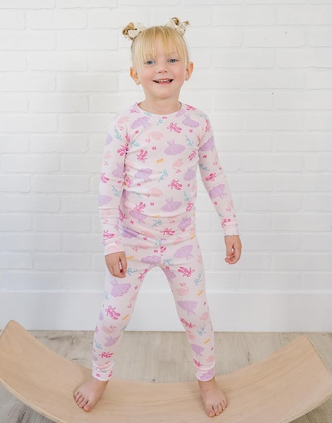 moimoln Sibling Matching 6M-8Y Soft Warm Cotton Modal Character Long Sleeve Snug-Fit Pajama Long Sleeve Sleepwear Daily