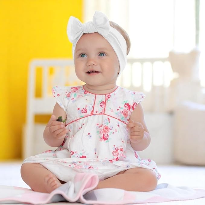 Baby Girl Headbands-Infant,Toddler Cotton Handmade Hairbands with Bows Child Hair Accessories