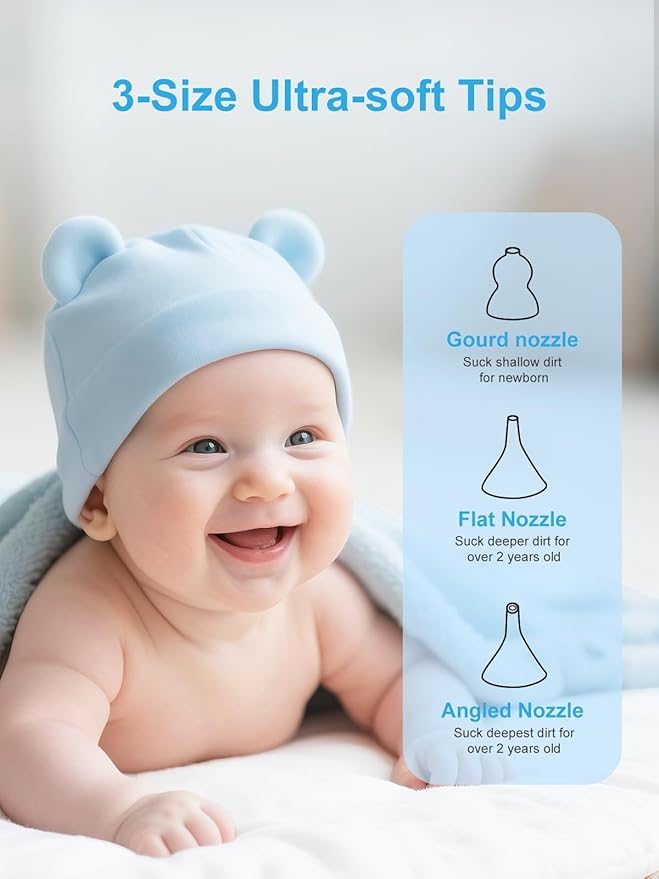 Nasal Aspirator Replacement Tips 6 Pcs, Food-Grade Silicone, Ultra-Soft Baby Nose Sucker Replacement Parts Compatible with GROWNSY, Watolt, LittleTora, HEYVALUE, Cocobela, X-Bosak