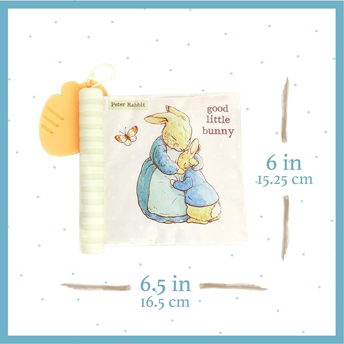KIDS PREFERRED Beatrix Potter Peter Rabbit Soft Teether Book, 1 Count (Pack of 1), Multicolor