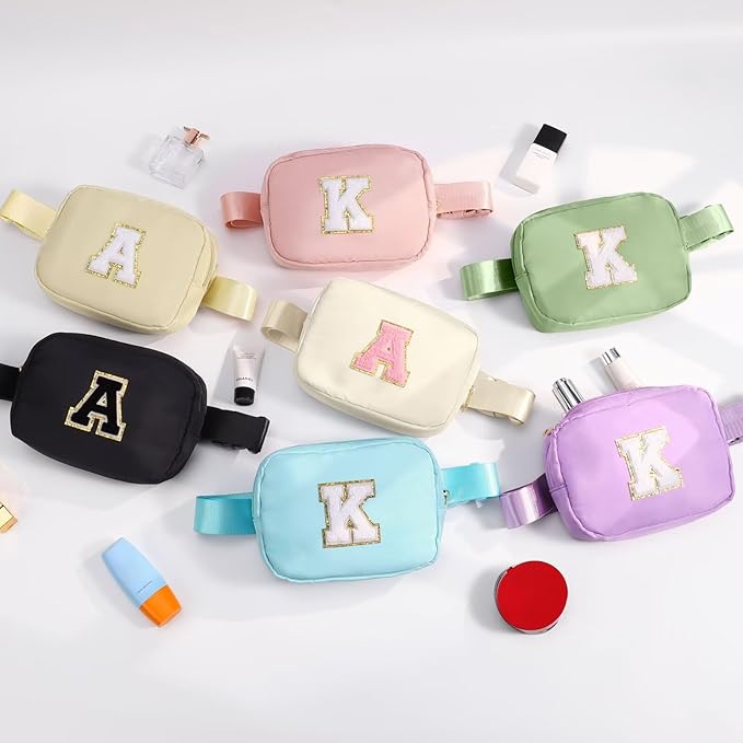 YOOLIFE Initial Fanny Pack Girls Purse Belt Bag Crossbody Bag - Birthday Gifts for 3 4 5 6 7 8 9 10 Year Old Girls Kids, Gifts for Girl Kids Daughter, Beige K