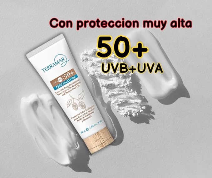 Generic Protector Solar Ecológico para Cara y Cuerpo con Aceite de Frambuesa y Maracuyá 80 g / 2,82 oz. TERRANATURE de Terramar Brands