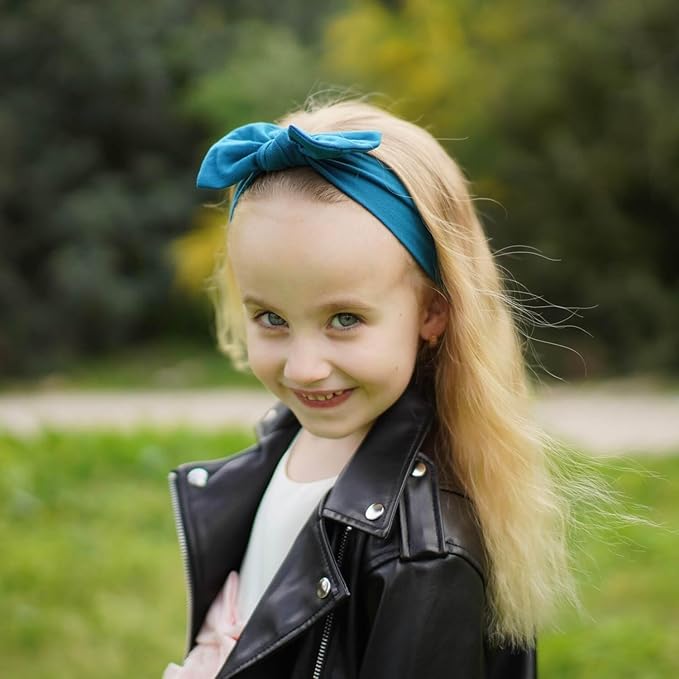 Baby Girl Headbands-Infant,Toddler Cotton Handmade Hairbands with Bows Child Hair Accessories