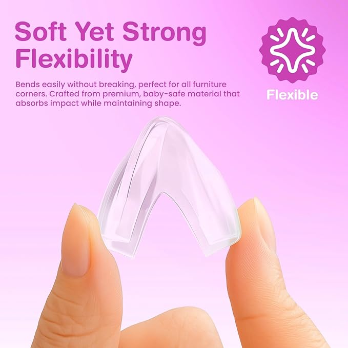 15 Pack Corner Protector Baby Safety Set – Clear Corner Protectors & Table Corner Protectors for Furniture, Baby Proof Corners and Edges, Transparent Corner Protector Baby Guards (L Shaped)