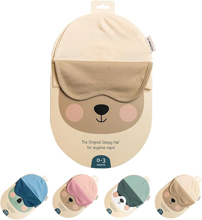The Original Baby Sleep Mask & Soft Eye Shade – Newborn, Sun Hat & Beanie – Travel & Baby Gifts
