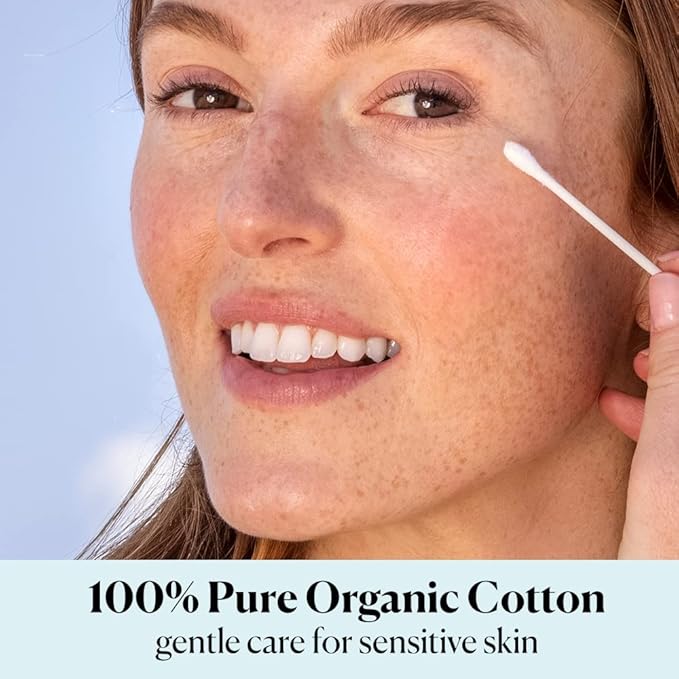 Sky Organics - Organic Cotton Swabs, 500 ct. - Ultra Soft Tips - Strong & Durable - Hypoallergenic - Chlorine Free - Sustainable - Natural, Vegan & Cruelty Free - Skin Care & Self Care