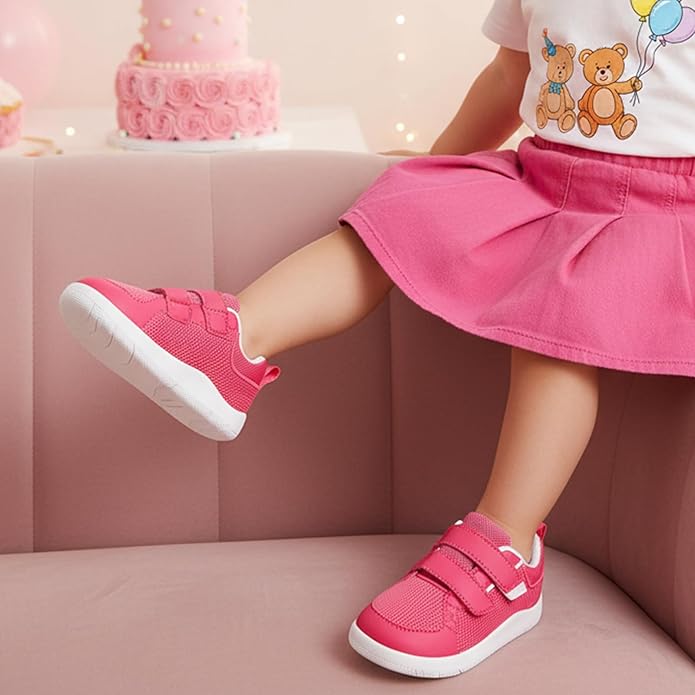 MORENDL Boys & Girls Walking Shoes 0-4 Years Baby Wide Toe Box Barefoot Shoes Toddler Sneakers