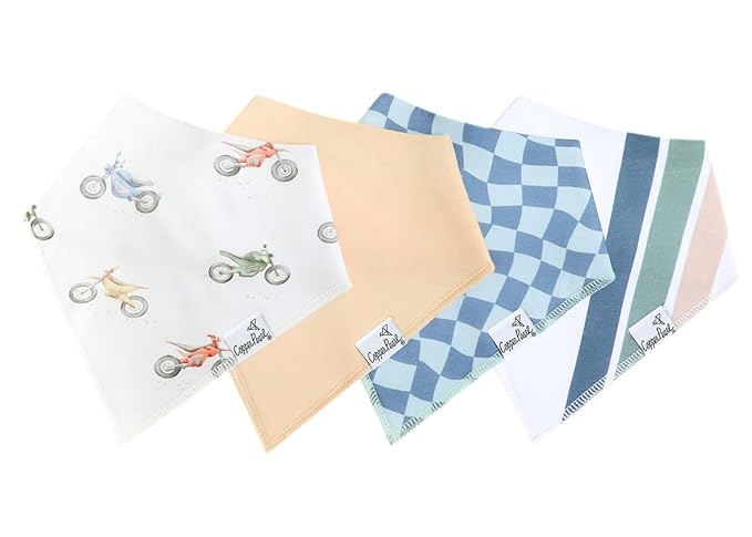 Copper Pearl Baby Bandana Drool Bibs for Drooling and Teething 4 Pack Gift Set Ryder