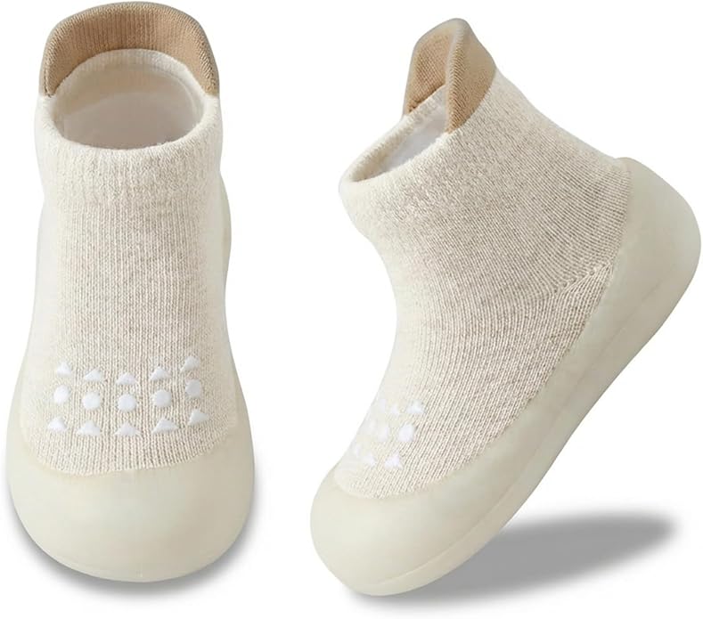 Baby Sock Shoes Toddler Walking Shoes Infant Non-Slip Slippers with Soft Rubber Sole Baby Boys Girls Sneakers