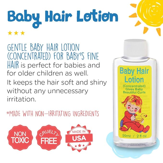 Clubman Gentle Baby Hair Lotion (Concentrated) for Baby's Fine Hair, 2 Oz X 3 Packs
