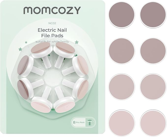 Momcozy Baby Nail Trimmer Replacement Pads, Electric Nail Trimmer Grinding Pads for Momcozy Electric Nail Trimmer Use Only, 8 Counts Replacement Pads, Pink