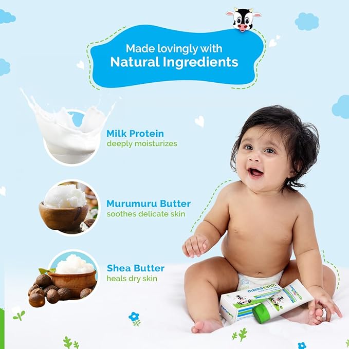 Mamaearth Milky Soft Baby Face Cream | with Nourishing Murumuru Butter | Moisturizes Baby’s Dry & Itchy Skin | 5.6 Ph-Balanced Formula 2.03 Fl Oz (60ml)