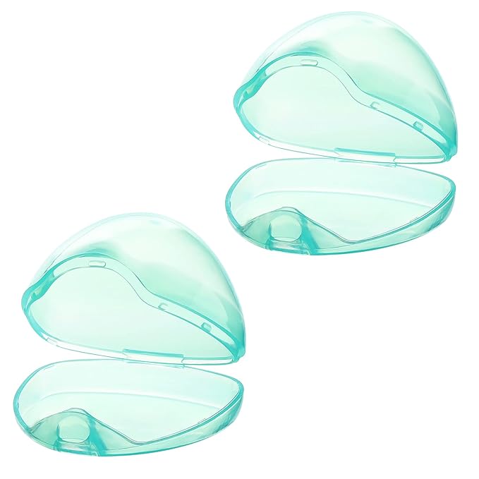Accmor Pacifier Case, Pacifier Holder Case, Pacifier Container for Travel, BPA Free,Transparent Green, 2 Pack
