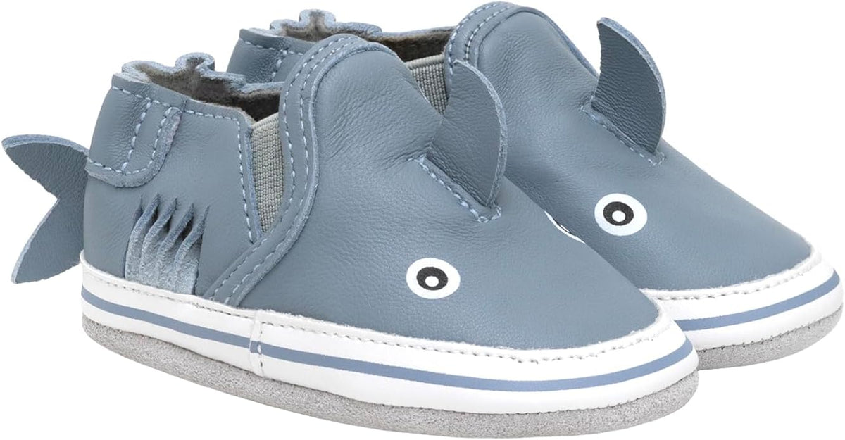 Robeez Baby Boys and Unisex Soft Soles Slip-Resistant Crib Shoes Slippers Moccasins for Infant and Toddler, 0-24 Months