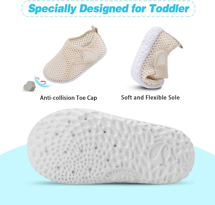 JIASUQI Baby Boys Girls Barefoot Swim Pool Water Shoes Beach Walking Sandals Athletic Sneakers