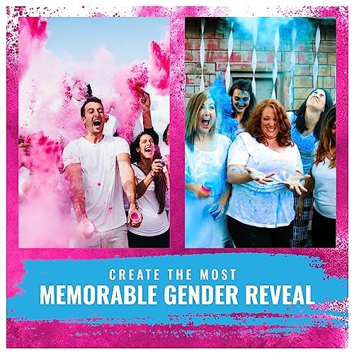 Color Blaze Baby Gender Reveal Color Powder Packets - 75 g Each - 5 of Each Colored Powder - Pink & Blue - For Car & Motorcycle Burnout, Toss, Photoshoot, Party & Festival - Combo Pack of 10
